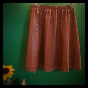 Plus sized vegan leather skirt